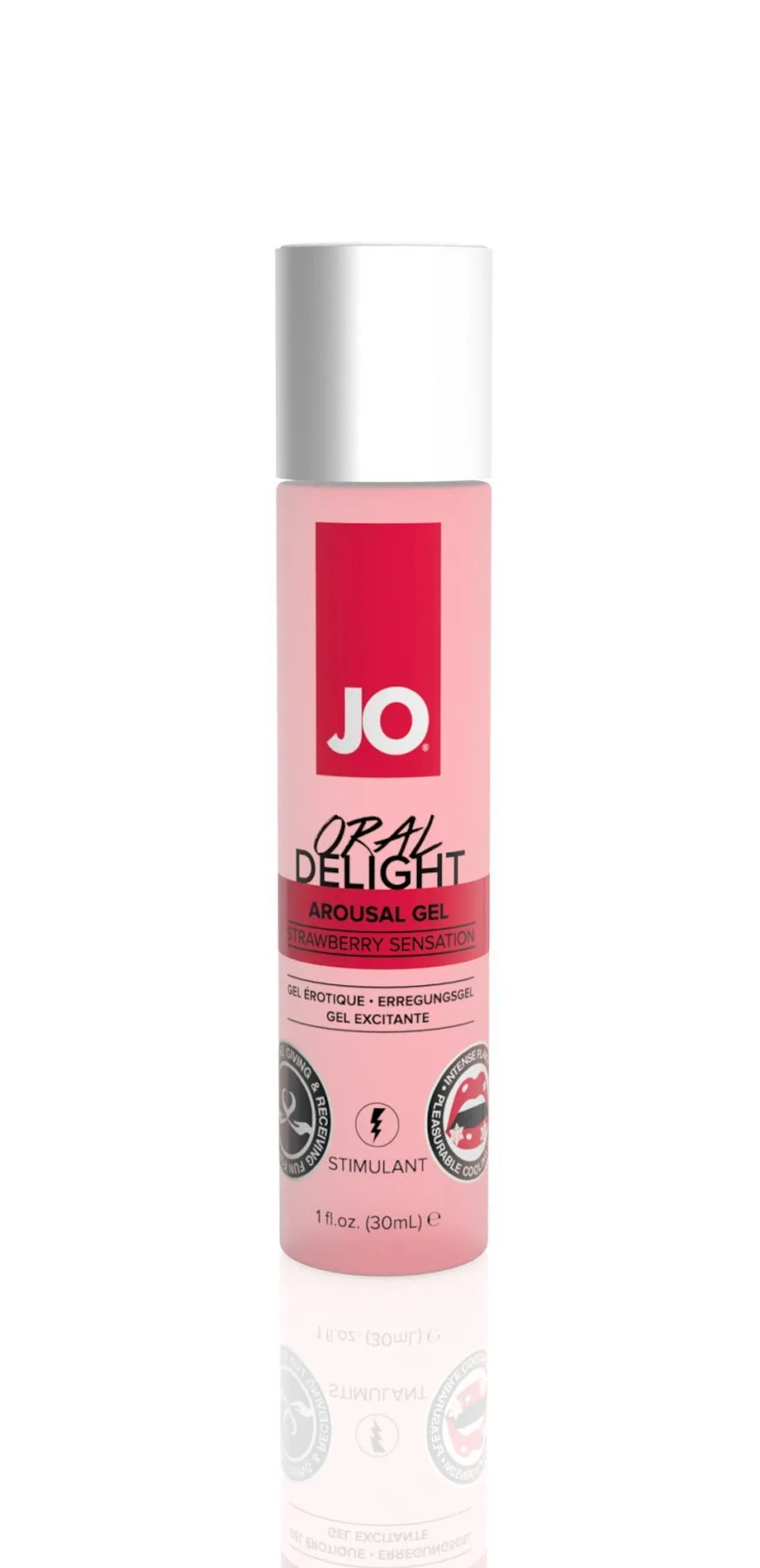 Гель для оральных ласк System JO Oral Delight - Strawberry Sensation (30 мл), эффект холод-тепло