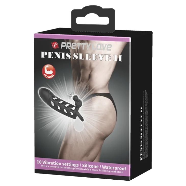 Насадка з вібрацією Pretty Love - Penis Sleeve II, BI-026237