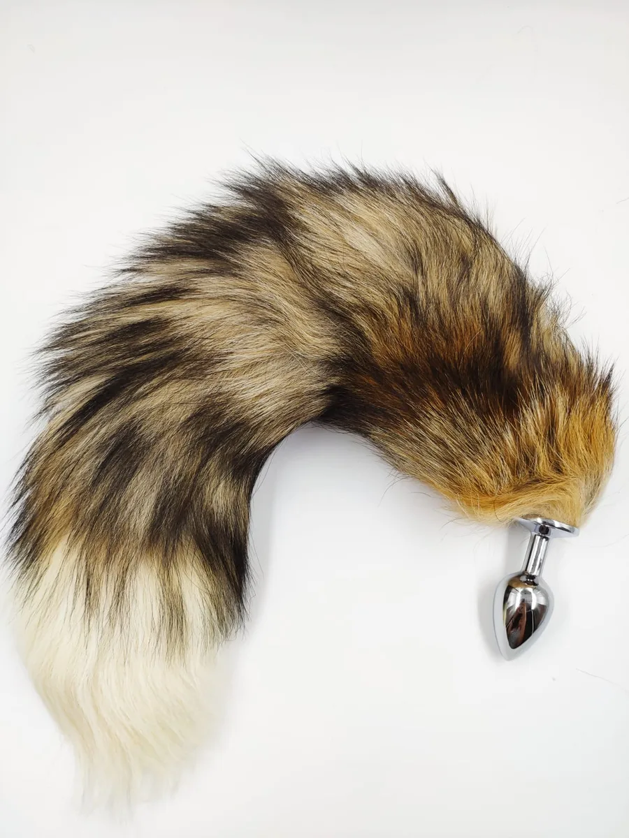 Хвост длинный коричневый S ,металл