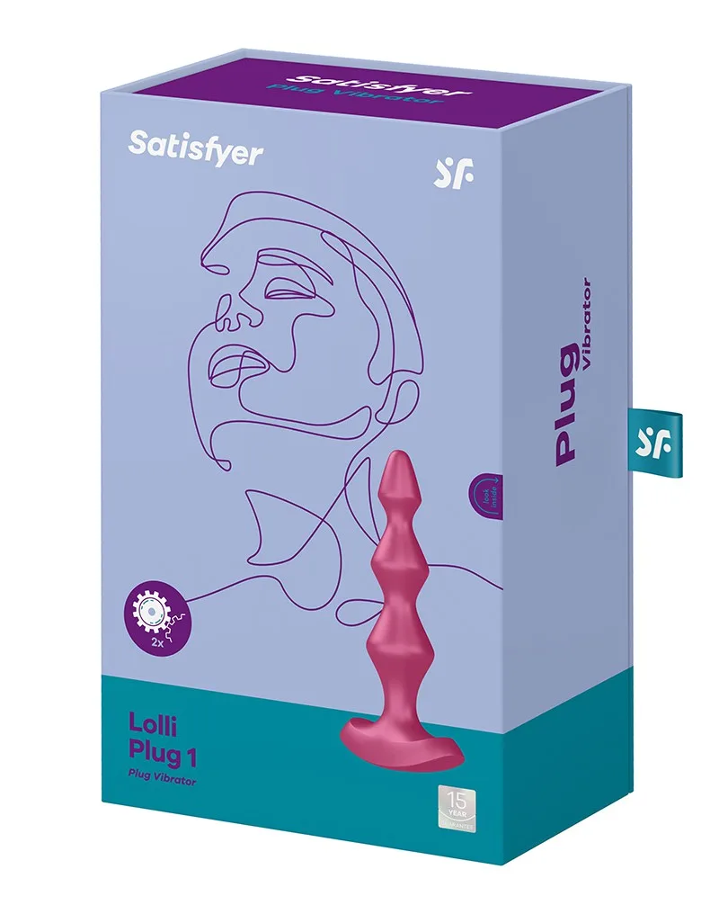 Анальный стимулятор с двумя моторами Satisfyer Lolli-Plug 1 red
