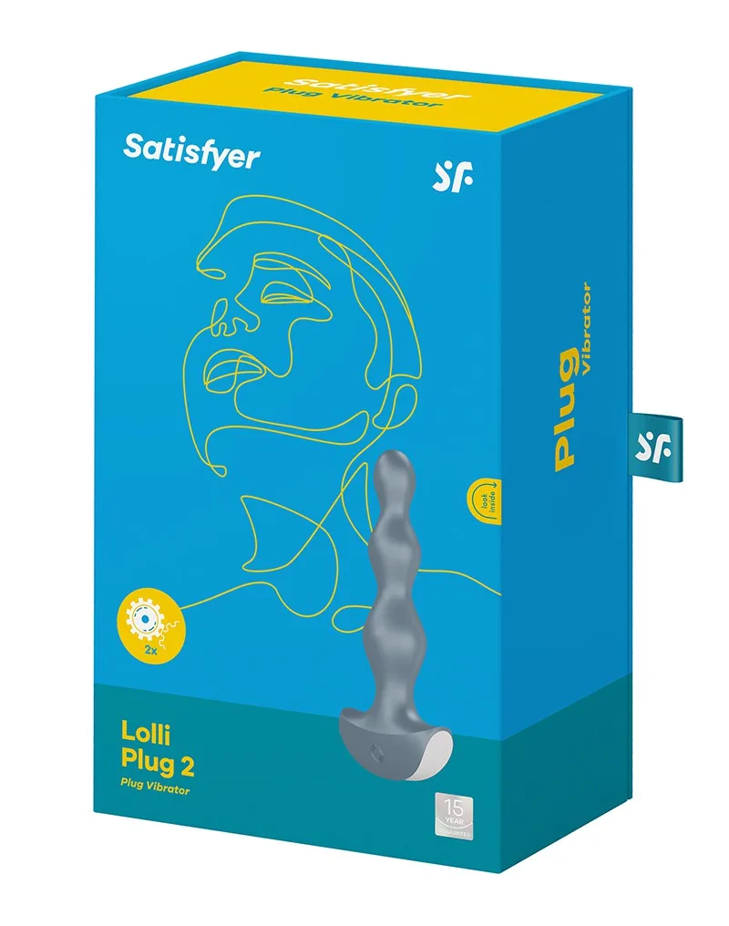 Анальный стимулятор с двумя моторами Satisfyer Lolli-Plug 2 grey