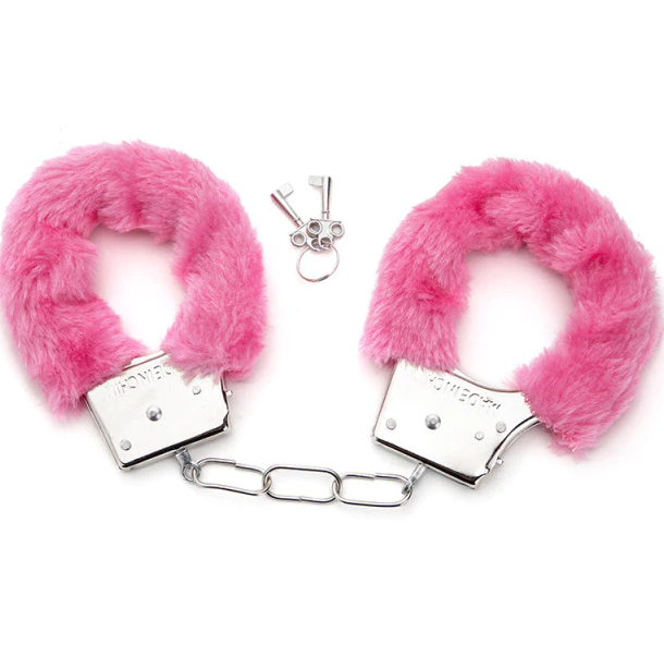 Наручники мех розовые