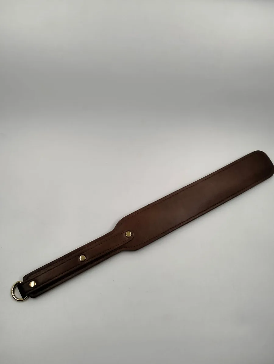 Шлепка экокожа коричневая