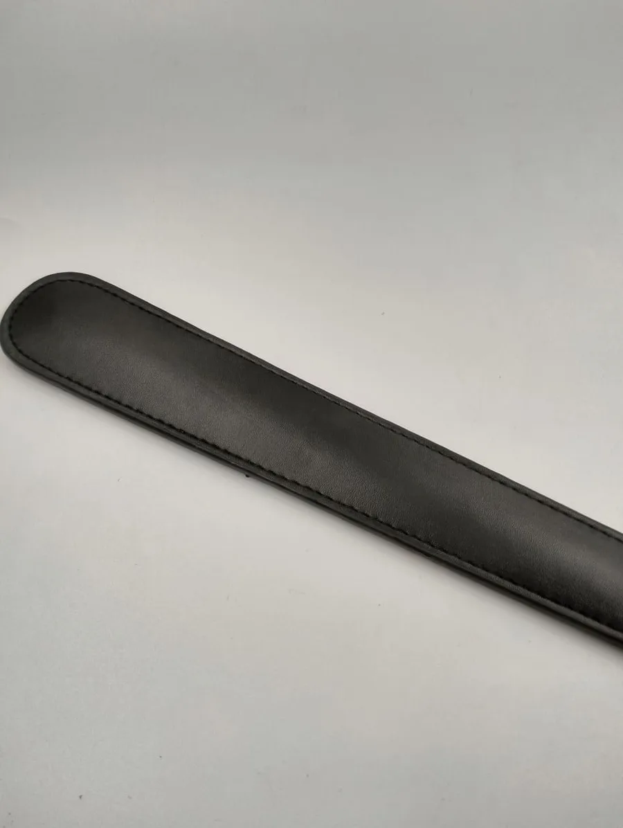 Шлепка экокожа черная (овальная)