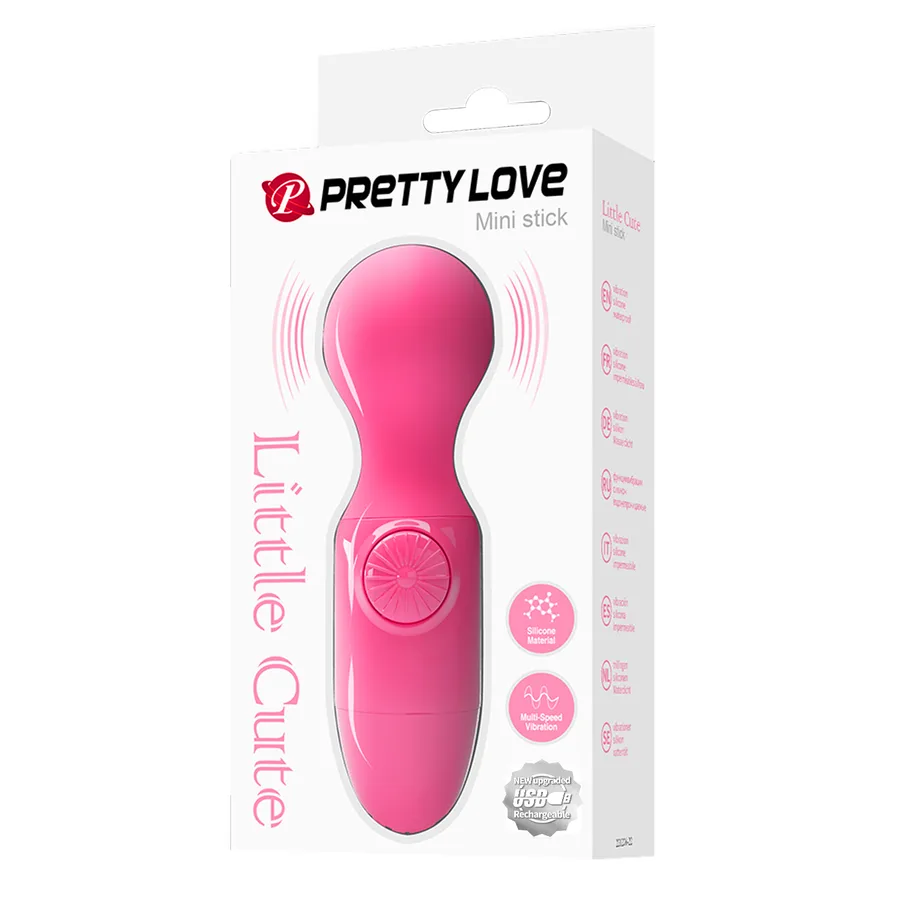 Мини вибростимулятор Pretty Love Mini Stick (Little Cutie)   BI-014998-DC рожевий USB