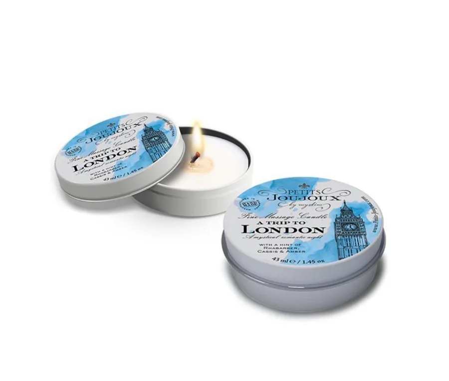 Масажна свічка Petits Joujoux — London — Rhubarb, Cassis & Ambra (43 мл)