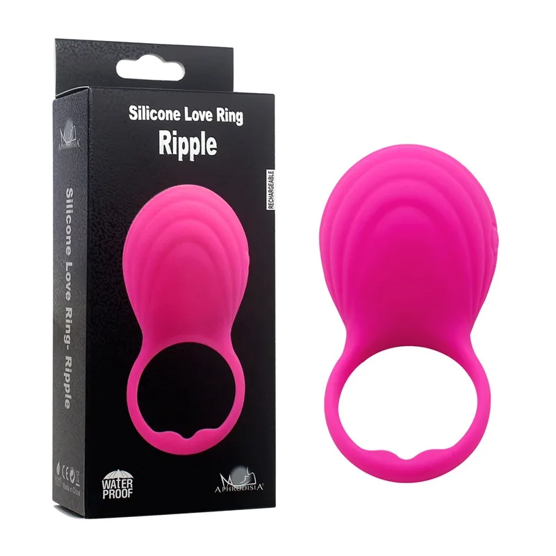 Вібраційне ерекційне кільце Aphrodisia Silicone Love Ring Ripple