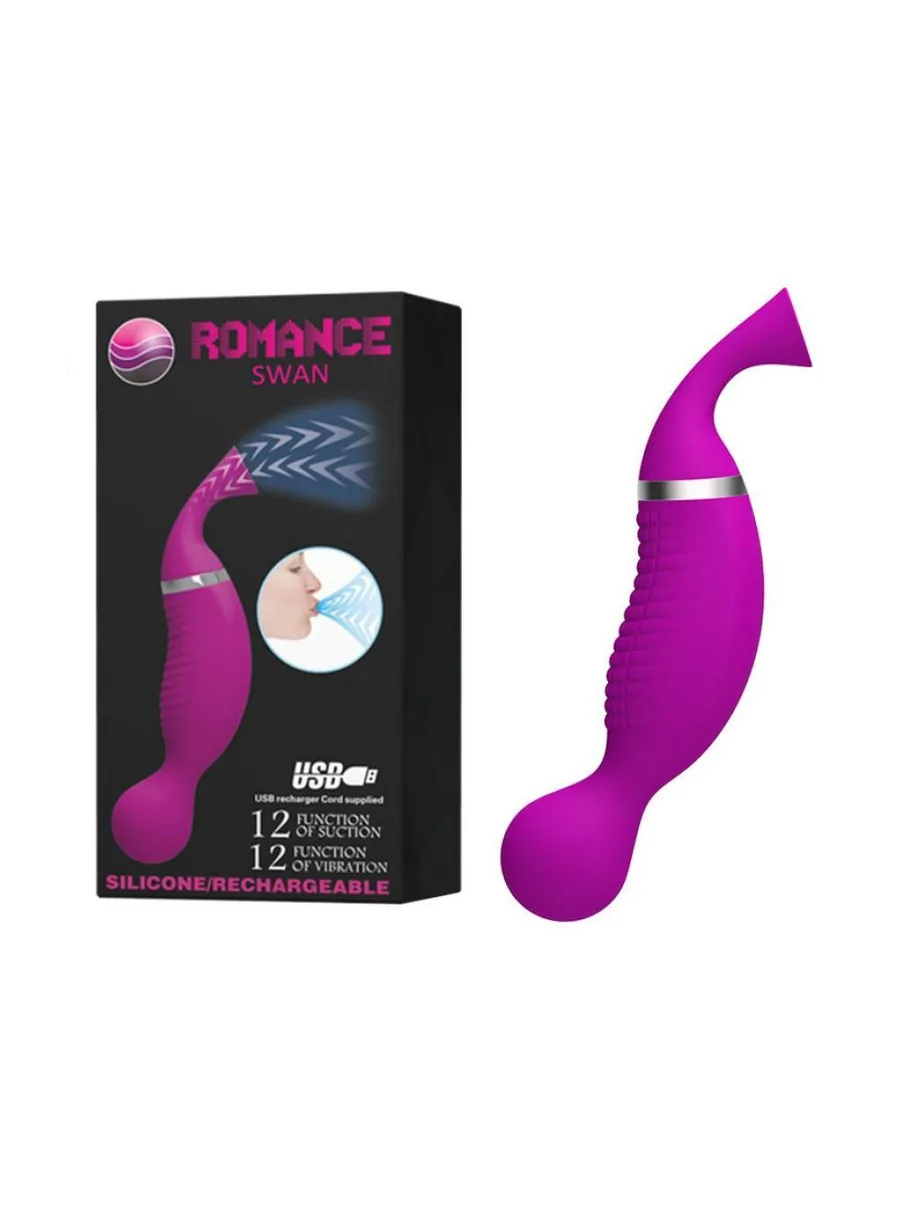 Кліторальний вібратор 2 у 1 PL Romance Swan