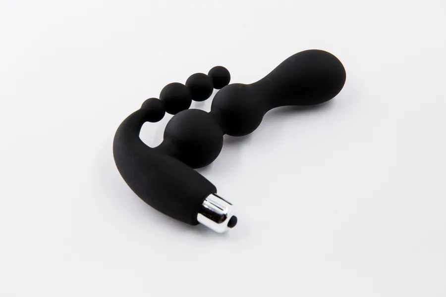 Вагінальний стимулятор з анальними намисто чорний