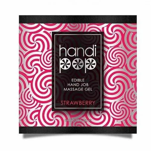 Пробники Массажный гель съедобный SENSUVA handi pop,6 ml (клубничный)