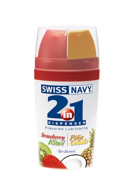 Лубрикант Swiss Navy 2 in 1 ківі-полуниця (25+25мл)